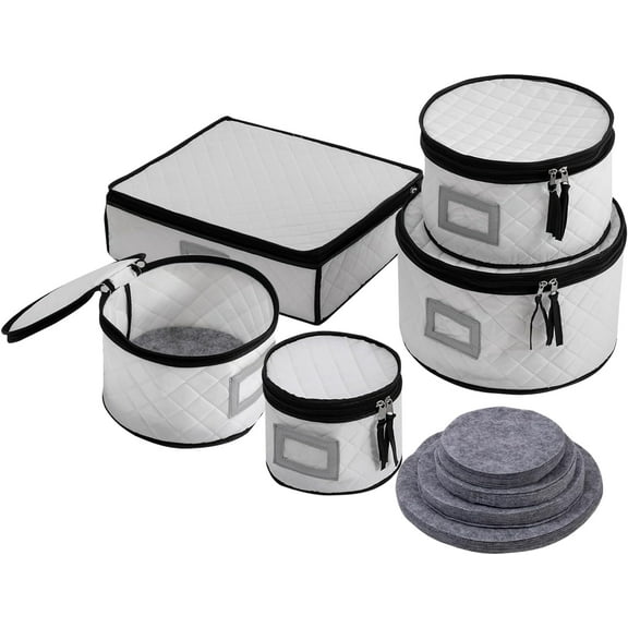 5pcs China Storage Containers, Hard Shell Box with Lid, Mug Storage Box, Wine Glass Storage, Dinnerware Storage Containers for Moving Dishes, Plate, Saucers, Cups