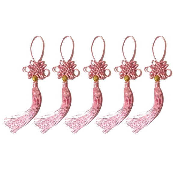 5pcs Chinese Knot with Tassels, Handwoven Chinese Knot Tassels Pendant, Festival China Ornament, K-not Red Pendant K-not -e