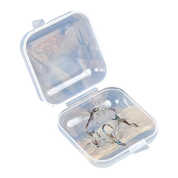 5pcs Chironomid Hook, Wet Dry Flies Nymphs, Micro Lure Fishing Fly, Second Generation Mosquito Hook with Reflective Coating and Imported Hackle