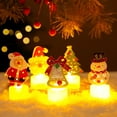 thumbnail image 1 of 5pcs Christmas LED Ornaments Set, Luminous Santa Claus & Snowman Design, Battery Included, Perfect as Small Night Light & Holiday Decoration, Charming Gift for Christmas Celebrations, Color, 1 of 8