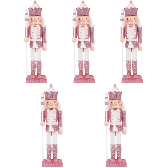 ETEREAUTY Glitter Nutcracker Craft for Christmas Decor, Premium Wood Material