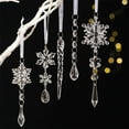 thumbnail image 1 of 5pcs Christmas Snowflake Ice Bar Pendants Colorful Hanging Ornaments for Christmas Tree, Window, Door and Holiday Party Decorations, 1 of 6