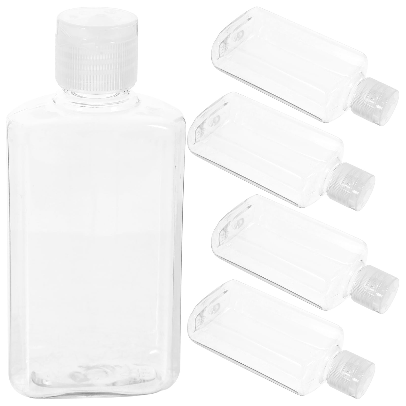 5pcs Clear Dispenser Bottles Travel Bottles Shampoo Container Refillable Liquid Bottles