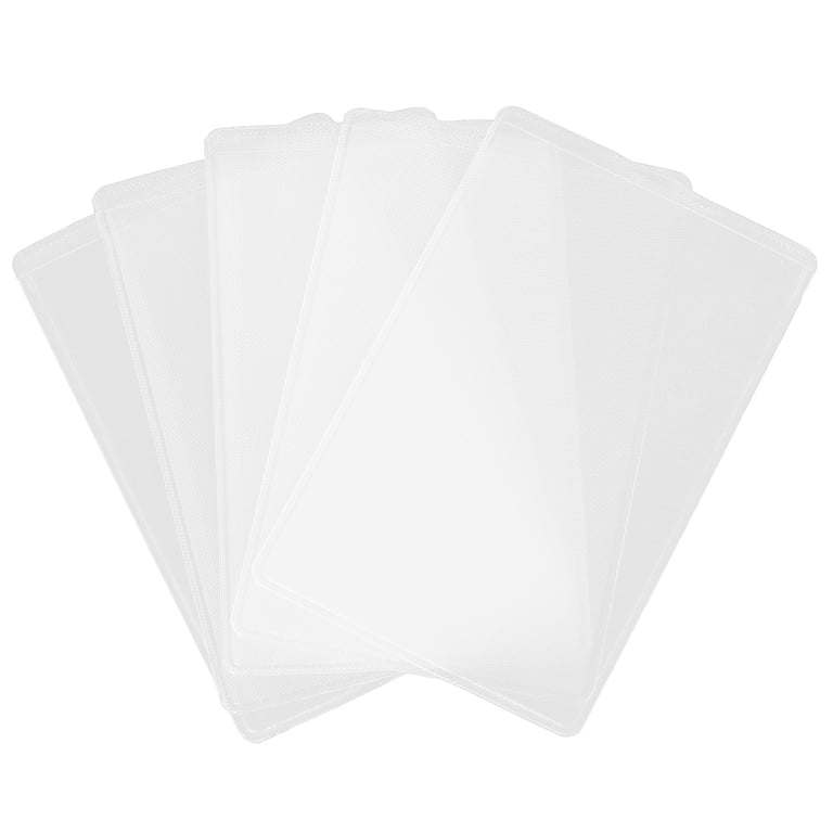 clear credit card sleeves for wallets valonic set of 6 RFID blocking - transparent front, Protector sleeve wallet Heavy duty photo id holder long secretary wallet inserts flap has 6 card slots and can hold up to 6 credit cards 5pcs Clear Hard Plastic Card