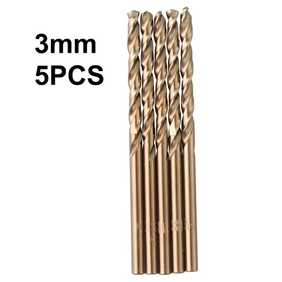 5pcs Cobalt Drill Bit Set for Stainless Steel and Metal, 1-4mm HSS-Co
