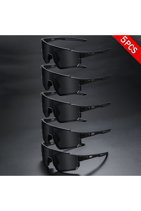 5pcs Combination Pack of Men'S Glasses with Multicolor Novelty Designs, Suitable for Fashion Wear, Full Rim Glasses, Lens Material: PC (Polycarbonate), Frame Material: PC (Polycarbonate),