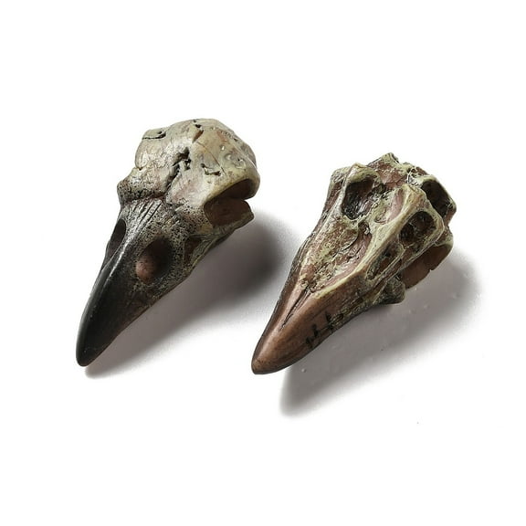 5pcs Crow Raven Bird Skull Resin Home Display Decoration Black 40x18x17mm Hole: 3mm