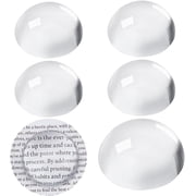 5pcs Crystal Dome 1.6 inch Paperweight Glass Paperweight Magnifying Round Glass Block Office Desktop Funny Office Keepsake Gift Tabletop Dector for Reading Home Physics Classroom