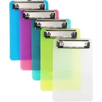 5pcs Cute Clipboard A6 Pocket Clip Boards, 4.7x7.3 Inch Plastic Mini Clipboard For Classrooms, Offices, Restaurants, Doctor Offices