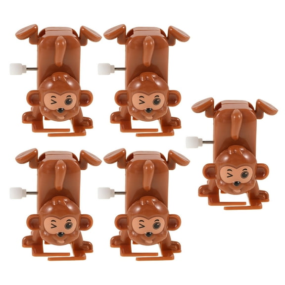5pcs Cute Wind Up Monkey Toys No Battery Needed Clockwise Toys Walking Handstand Wind-up Toys Plastic Wind-up Toys