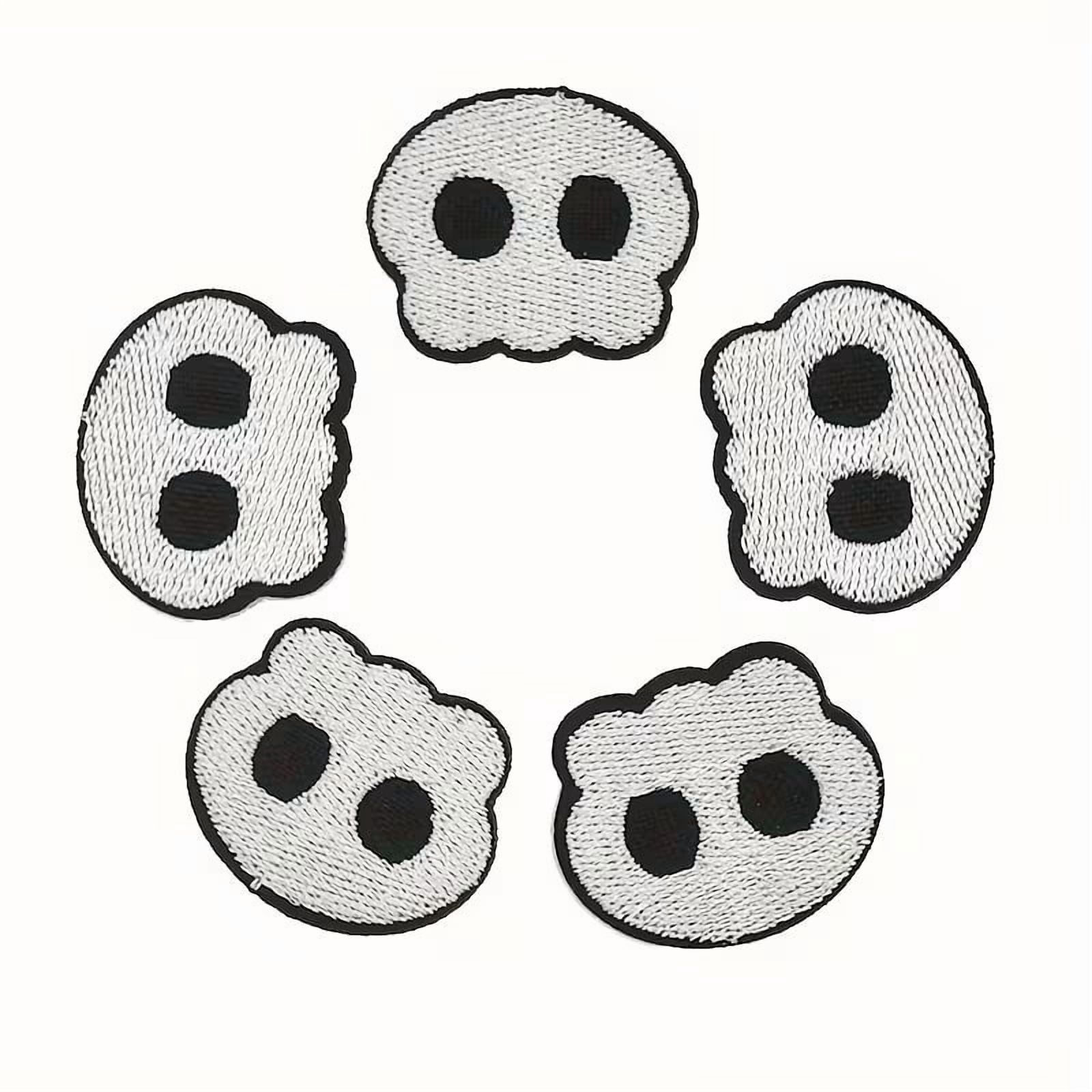 5pcs Cute and cute skull embroidered fabric patches diy accessories clothing jacket jeans dress backpack hat decoration gifts or small hole repair patches