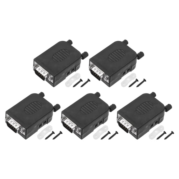 5pcs D-sub DB9 Breakout Board Connector 9-pin Male RS232 Serial Adapter Solderless Terminal Block Screws for CNC