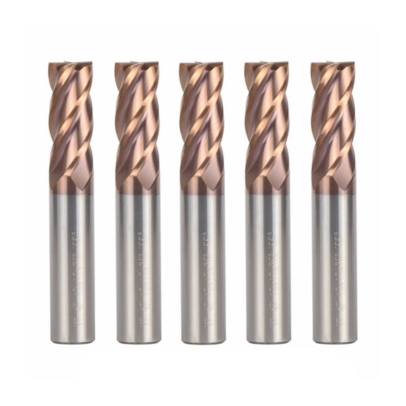 5pcs D12-12-75 Carbide End Mill Diameter 12mm 4 blade Router Bit Set End Mills Tungsten Steel Milling Cutter HRC 55 CNC Tools