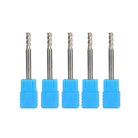 5pcs D3.5-4-50 Tungsten Steel End Mills 3-Flute Flattened Head Milling Cutters Carbide End mills HRC45 Suitable for Aluminum