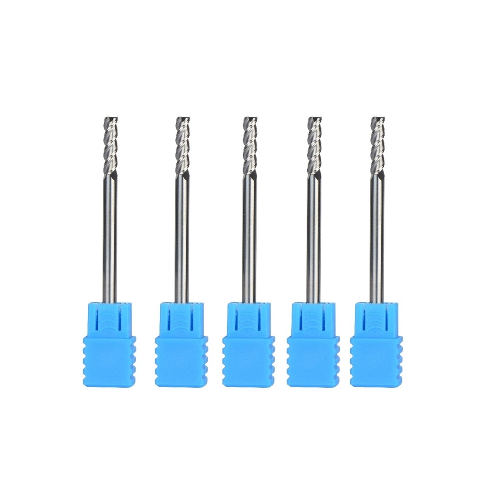 5pcs D4-4-75 Tungsten Steel End Mills 3 Flute Flattened Head Milling Cutters Carbide End Mills HRC45 Suitable for Aluminum