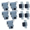 thumbnail image 1 of 5pcs DB9 9 Pin RS232 Serial Port Female to RJ45 Female Network Adapter 8P8C TAPDRA Spare Part, 1 of 4