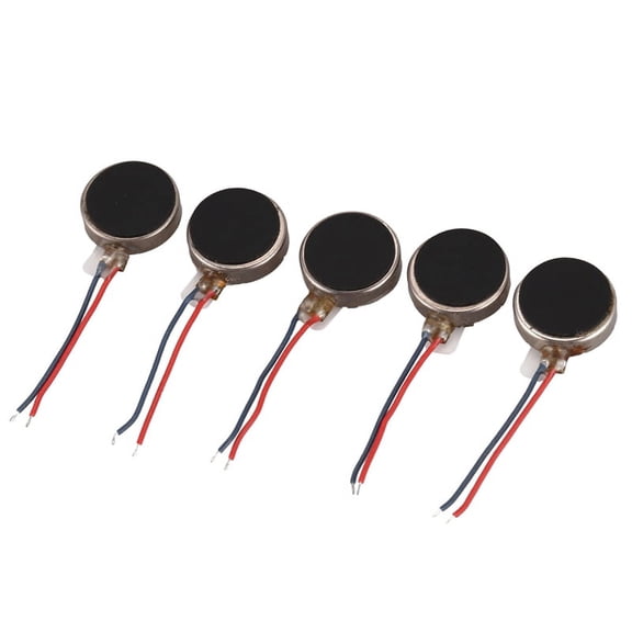 5pcs DC3V/0.1A 1.5V/0.05A 10x2.7mm Coin Mobile Phone Vibration Motor Silver