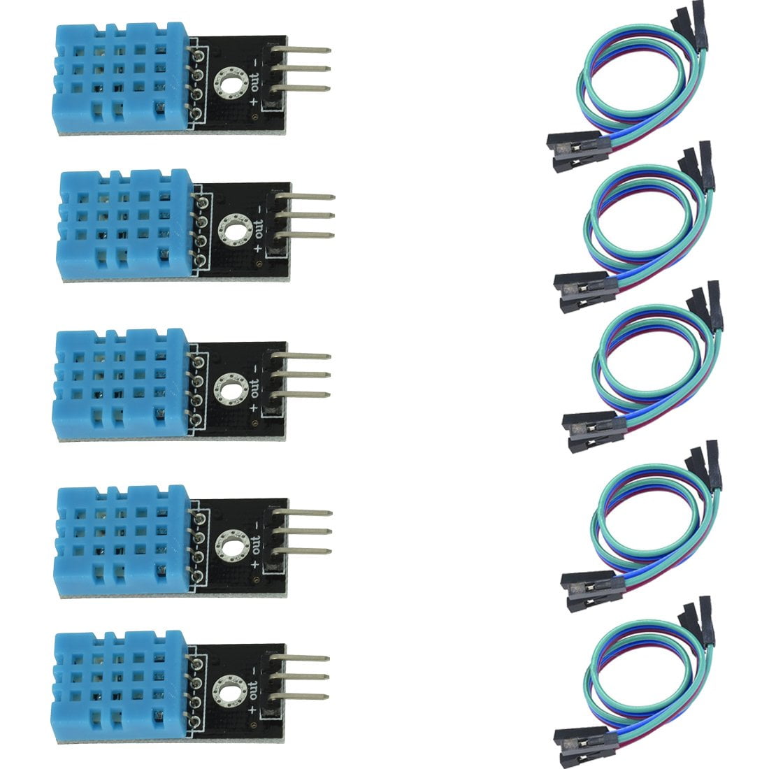 5pcs DHT11 Temperature Humidity Sensor Module Digital Temperature ...
