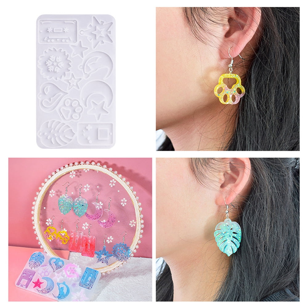 FASHEWELRY DIY Earring Making Kit - 455 Pcs With Maple Leaf Pendants, Glass Beads & Brass Chains