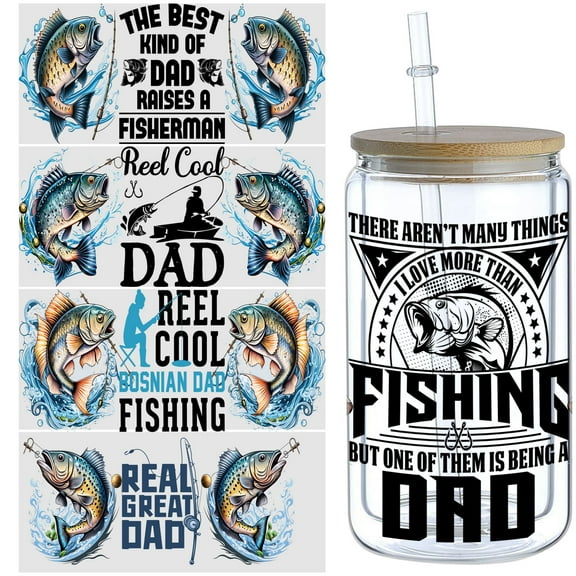 5pcs DIY UV DTF Transfer Stickers, For Glass Tumbler, Waterproof Decals, Plastic Adhesive Label For Bottles And Cups Decor No.501