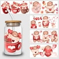 thumbnail image 1 of 5pcs DIY UV DTF Transfer Stickers, For Glass Tumbler, Waterproof Decals, Plastic Adhesive Label For Bottles And Cups Decor, 1 of 9