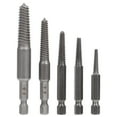 5pcs Damaged Screw Extractors Steel Broken Bolt Removal Tools Stripped