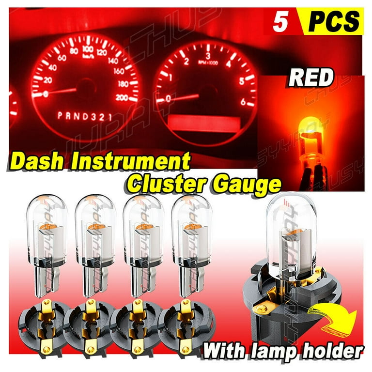 5pcs Dash Instrument Cluster Gauge RED LED LIGHTS BULBS KIT FOR 94 