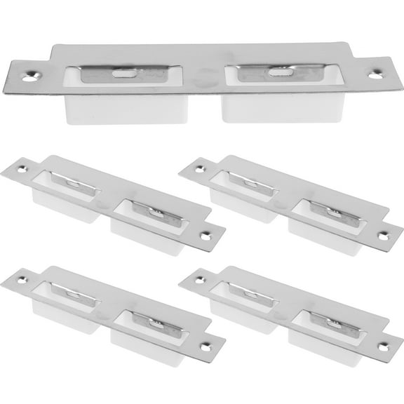 5pcs Door Security Devices Strike Plates for Interior Doors Made of Stainless Steel Silver Color