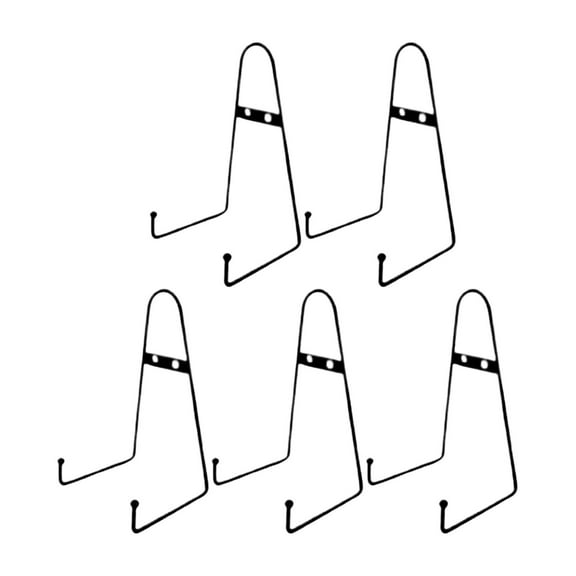 5pcs Metal Wall Mounted Display Rack for Art Lovers and Collectors Plate Stand Elegant Artwork and Collectibles Holder