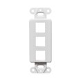 thumbnail image 1 of 5pcs Decorator Style Keystone Jack 3 Port Modular Wall Insert Cover Plate White, 1 of 4