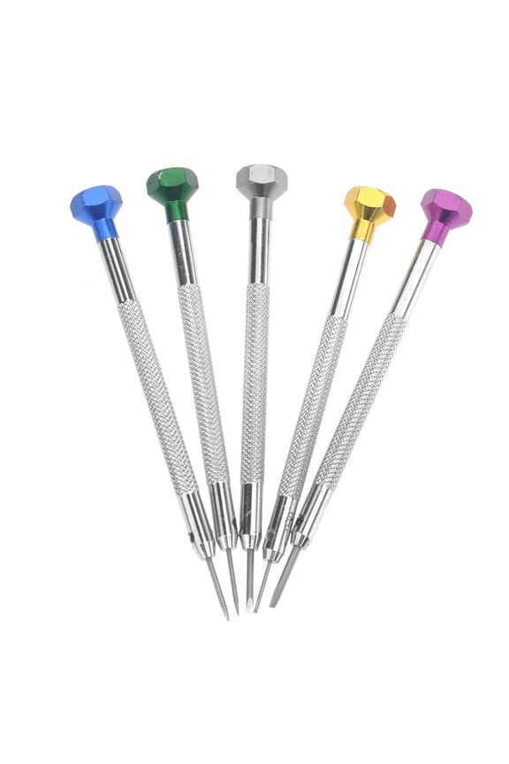 5pcs Different Sizes Precision Flat Slotted Screw Driver Screwdrivers Watchmaker Repair Tools 0.81.6mm