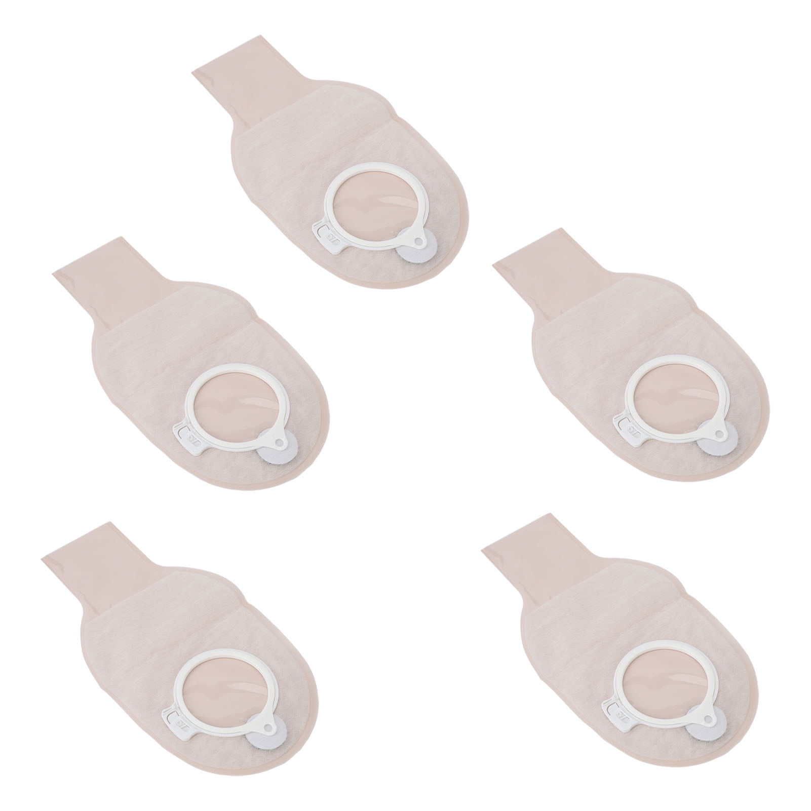5pcs Disposable Ostomy Bags Self Locking Activated Carbon Filter