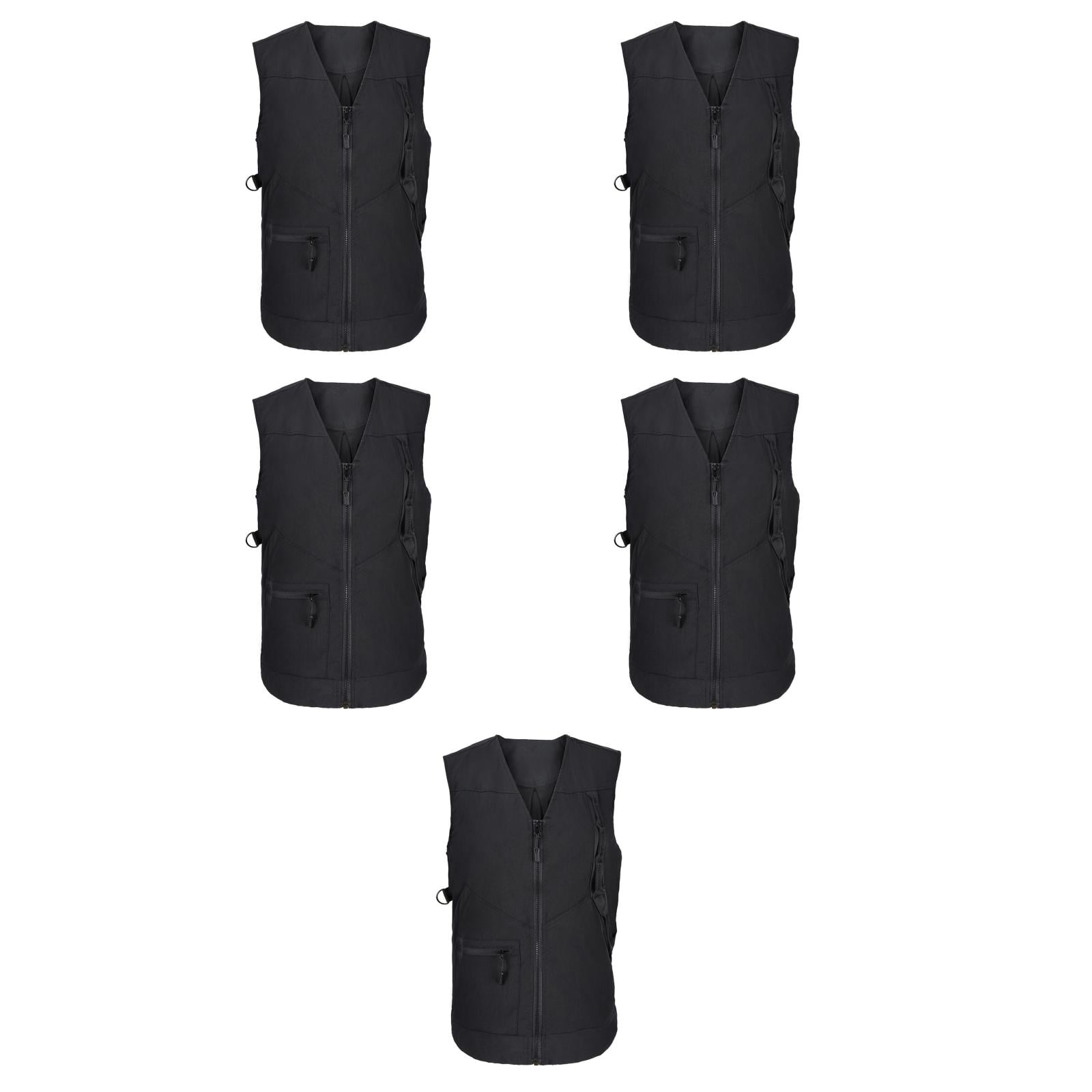 LIOOBO  Dog Handler Vest, Black Polyester and Mesh, Adjustable Waist, Comfortable and Durable