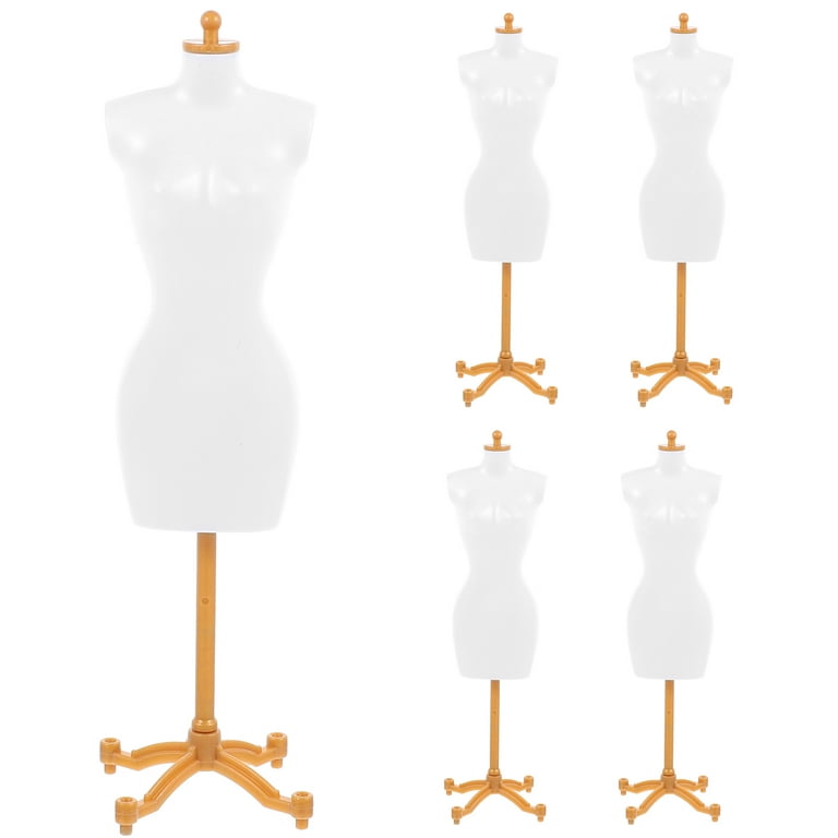 5pcs Doll Dress Form Clothes Gown Display Supports Small Mannequin Ornaments
