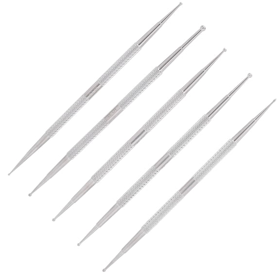 5pcs Double Head Nail Art Dotting Pen Stainless Steel Painting DIY Decoration