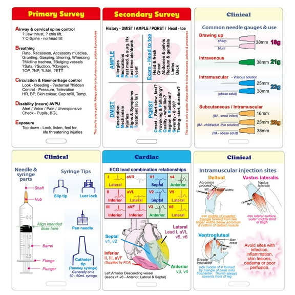 5pcs Double Sided Nurse Badge Cards, Durable PP Pocket Size