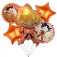 thumbnail image 1 of 5pcs Dragon Ball Z Ballons Set Anime Figures Goku Models Foil Ballons Cartoon Boy Toys Birthday Party Decoration Supplie Gifts, 1 of 8