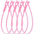 thumbnail image 1 of 5pcs Drain Clog Remover Tool 20" Drain Hair Remover Drain Clog Remover Drain Auger Shower Clog Remover for Sink, Shower Drain Clogs Cleaning, Pink, 1 of 5