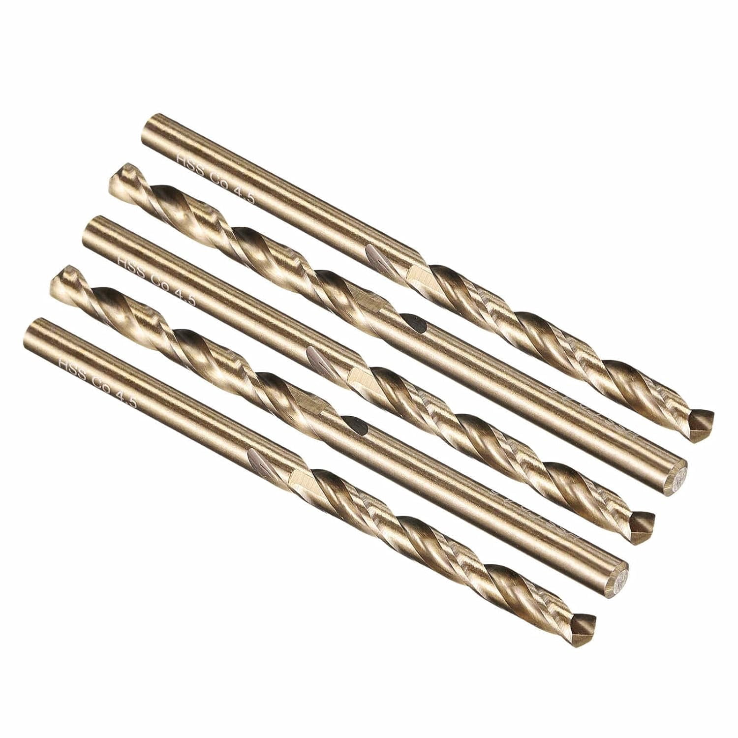 5pcs Drill Bit 4.5mm Diameter M35 5% Cobalt HSS for Metal - Walmart.com