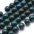 thumbnail image 1 of 5pcs Dyed Natural Gemstone Beads Strands Imitation Apatite Round DarkSlate Blue 6mm Hole: 1mm about 62pcs/strand 14.9 inch(38cm), 1 of 3