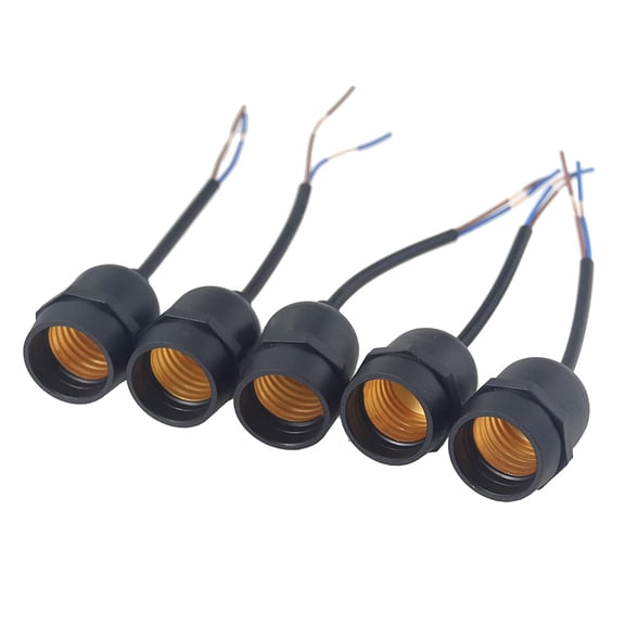 5pcs E26 E27 Waterproof Medium Base Light Lamp Sockets Fully Sealed Rainproof Bulb Lamp Holder 250V 660W