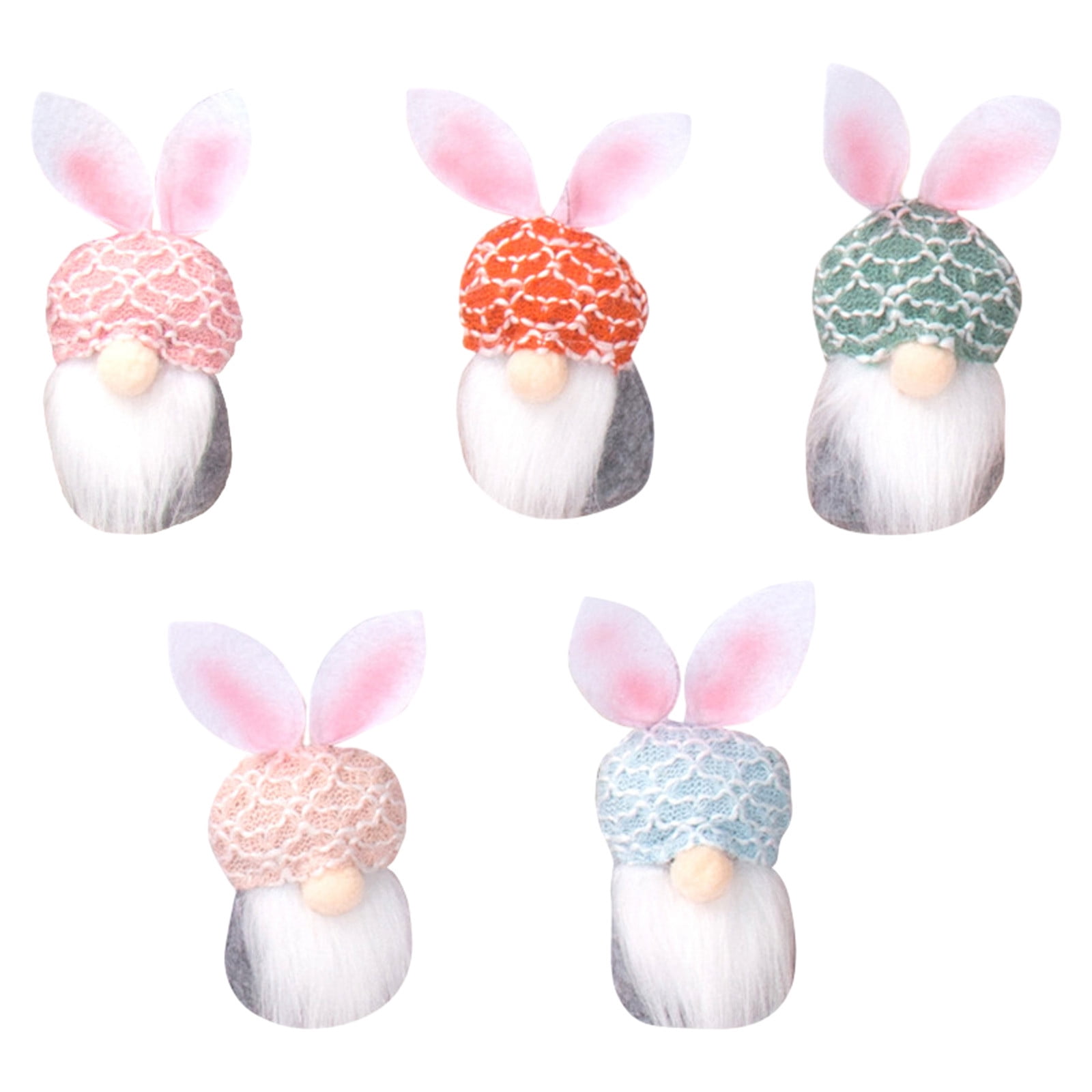 5pcs Easter Hanging Decoration Old Man Bunny Shape Figurine Hanging