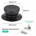 thumbnail image 1 of 5pcs Easy Lifting Universal Pot Lid Knob Handle Plastic Knobs Replacement Black Durable Plastic Easy Install Anti Slip Grip With Stainless Steel Washer For Kettles Lids, 1 of 6