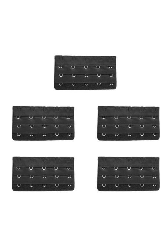 Comfort Enhancement Bra Extenders Black 5Pcs