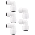thumbnail image 1 of 5pcs Elbow 1/4 Inch Tube OD to 3/8 Inch Quick Water Purifier Tube Connector Filter Pipe Joint Reverse Osmosis System, 1 of 7