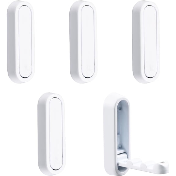 5pcs Elliptical Folding Wall Hook, Zinc Alloy Folding Invisible Hooks Non-Slip Heavy Duty Foldable Coat Hangers Retractable Support Hanger for Hanging Towels Hats Bags