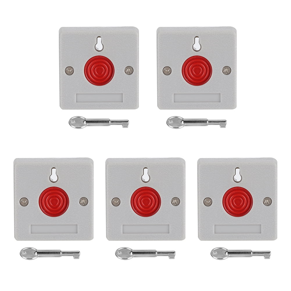 5pcs Emergency Stop Switch Alarm Button Device DC12V Home Fire Safety