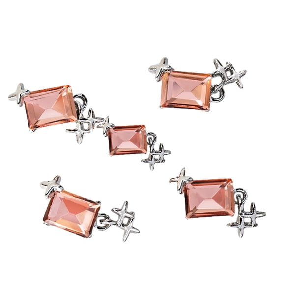 5pcs Eye catching Rectangular Nail Ornaments DIY Art Decoration Make a Statement