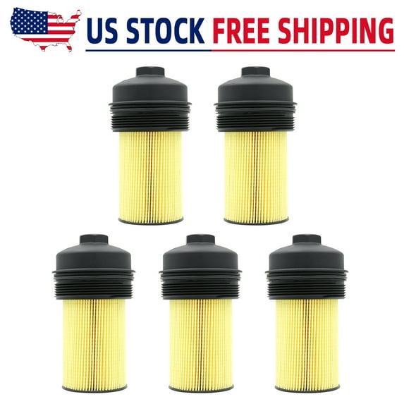 5pcs FL2016 Oil Filter, with EC781 Oil Filter Cap, Fits F250, F350, F450, F550, E350 Super Duty, Replaces LF16166, 3C3Z6731AA, 1840752C91, P7235, CH9549, 84311, 84323, P550528, ML1034, 53771, PF1704