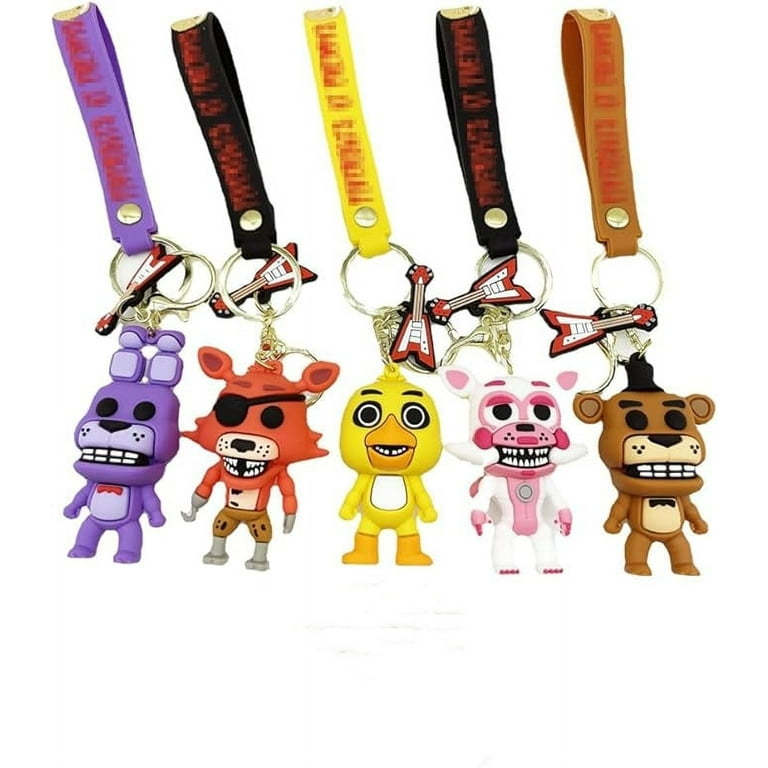 5pcs FNAF Keychain Set - Cute Keychain Horror Game Keychains for Kids  Backpack Key Chain Pendant Friend Gift for Boys Girls and Fans 